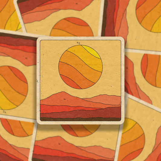 Burn Out Vinyl Sticker - Spiral Circle