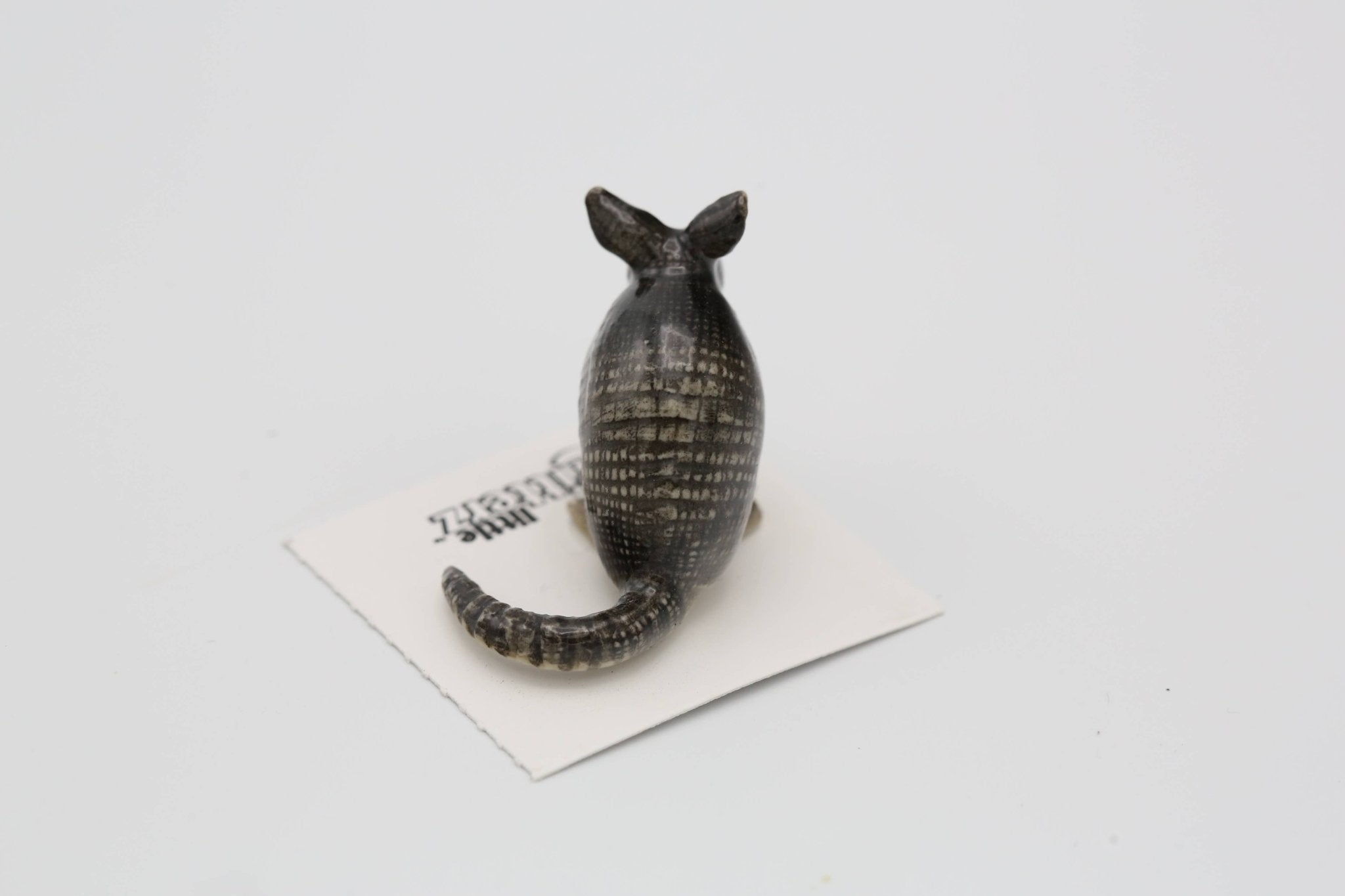 Burrow Armadillo Decorative Figurine in Porcelain Miniature - Spiral Circle