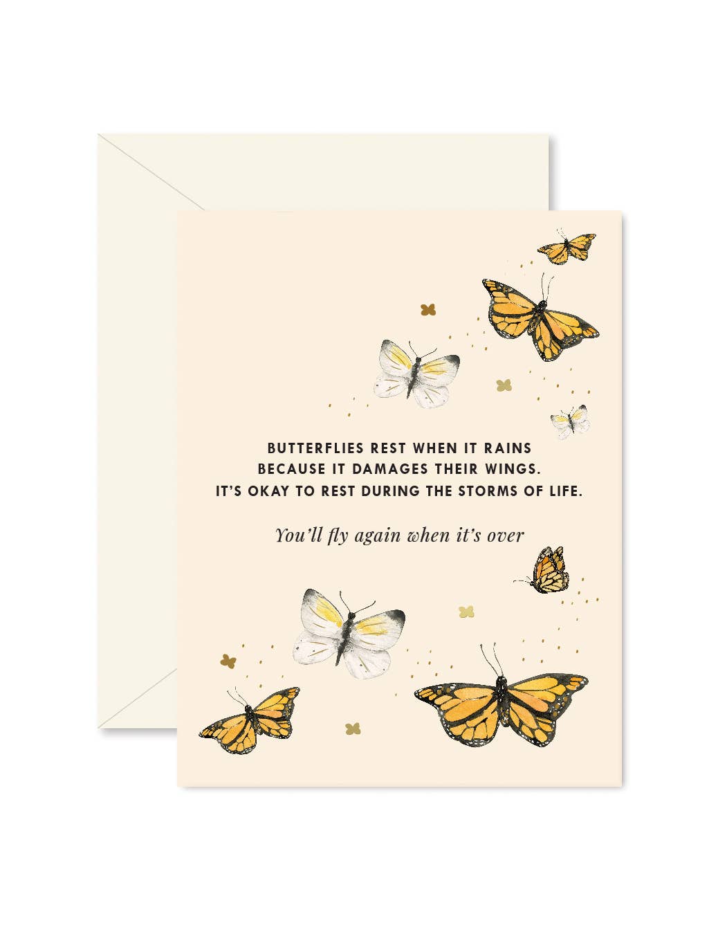 Butterfly Wings Greeting Card - Spiral Circle