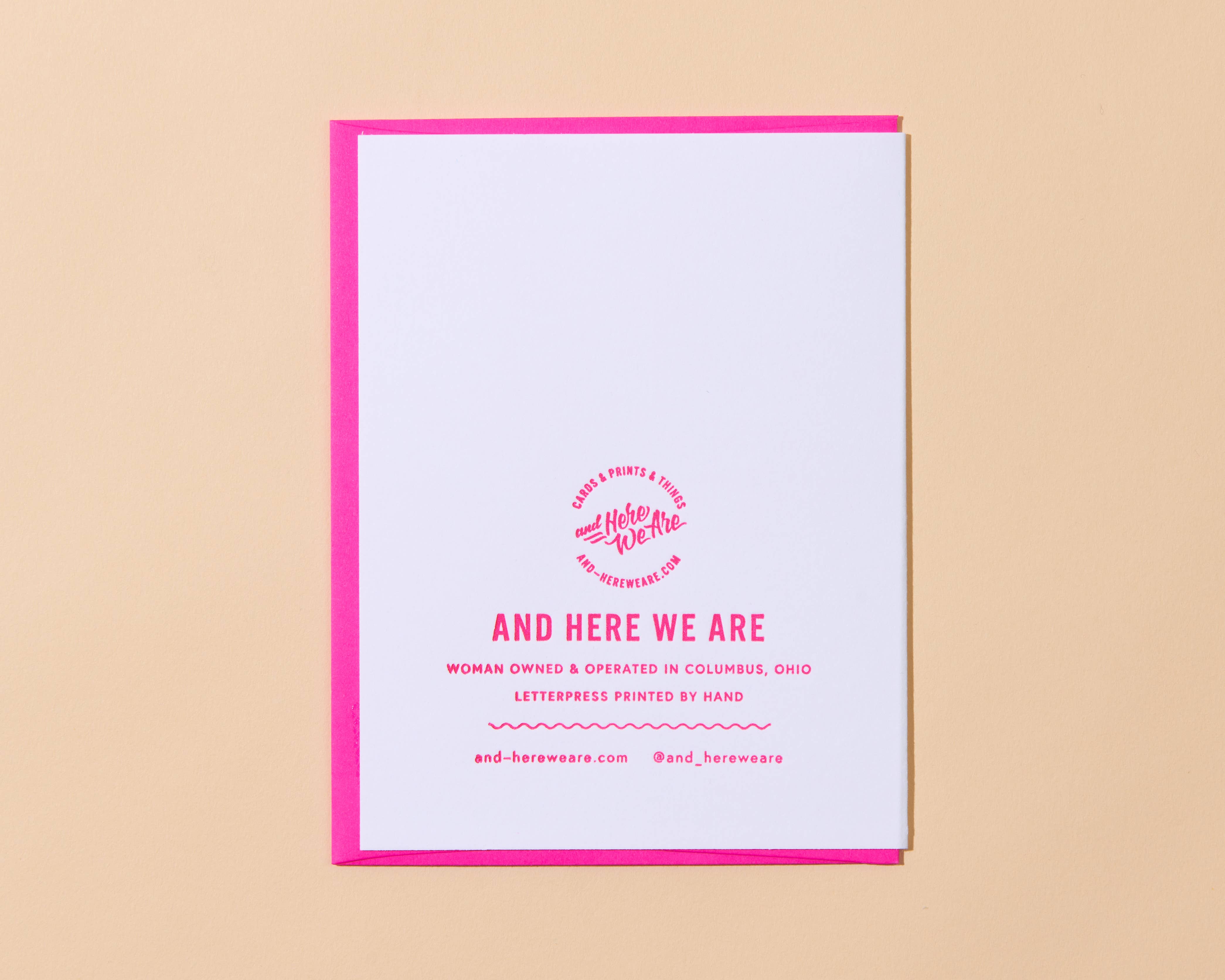 Letterpress Love or Anniversary Card—All Nine Lives (Cats)