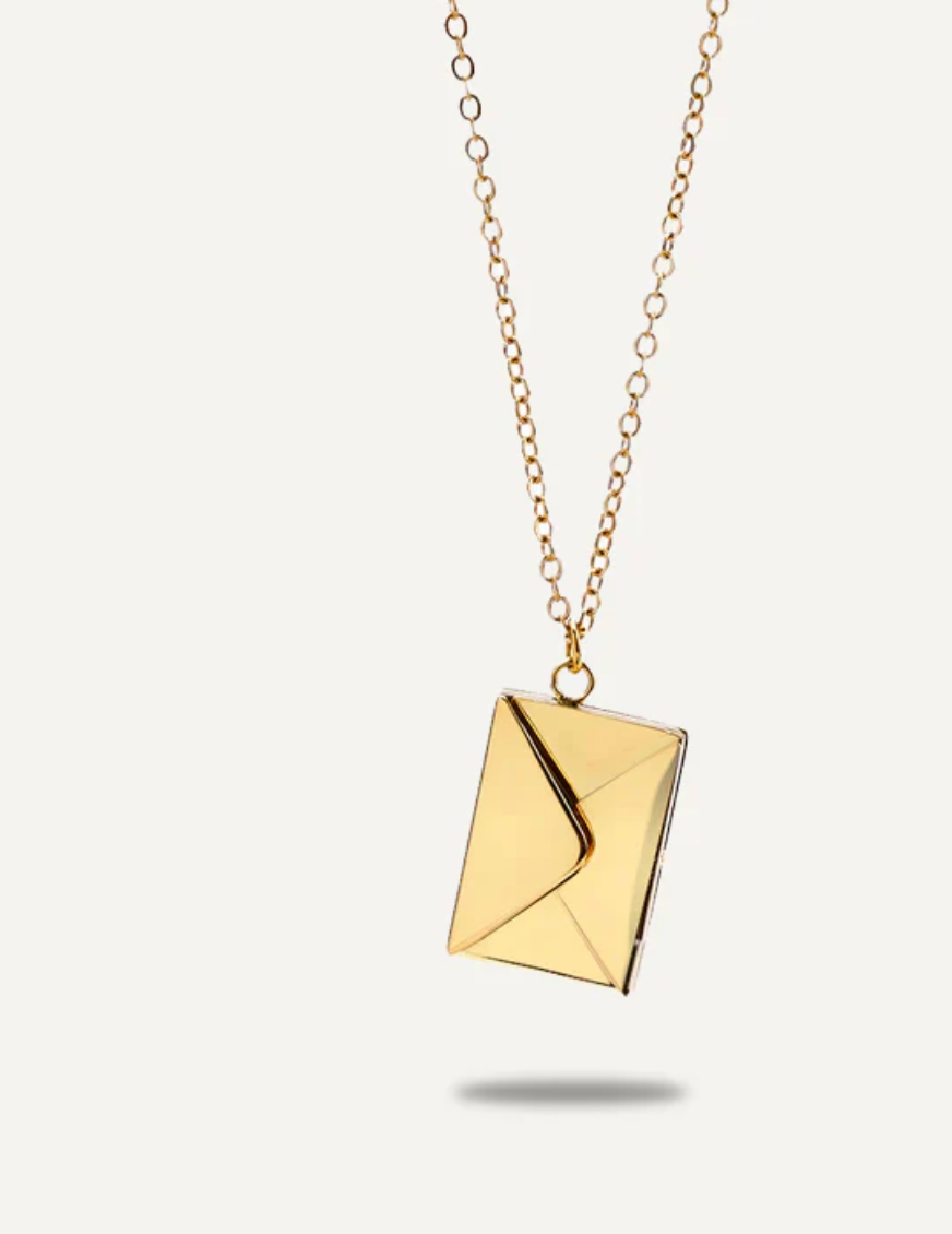 Love Letter Steel Envelope and Letter Necklace