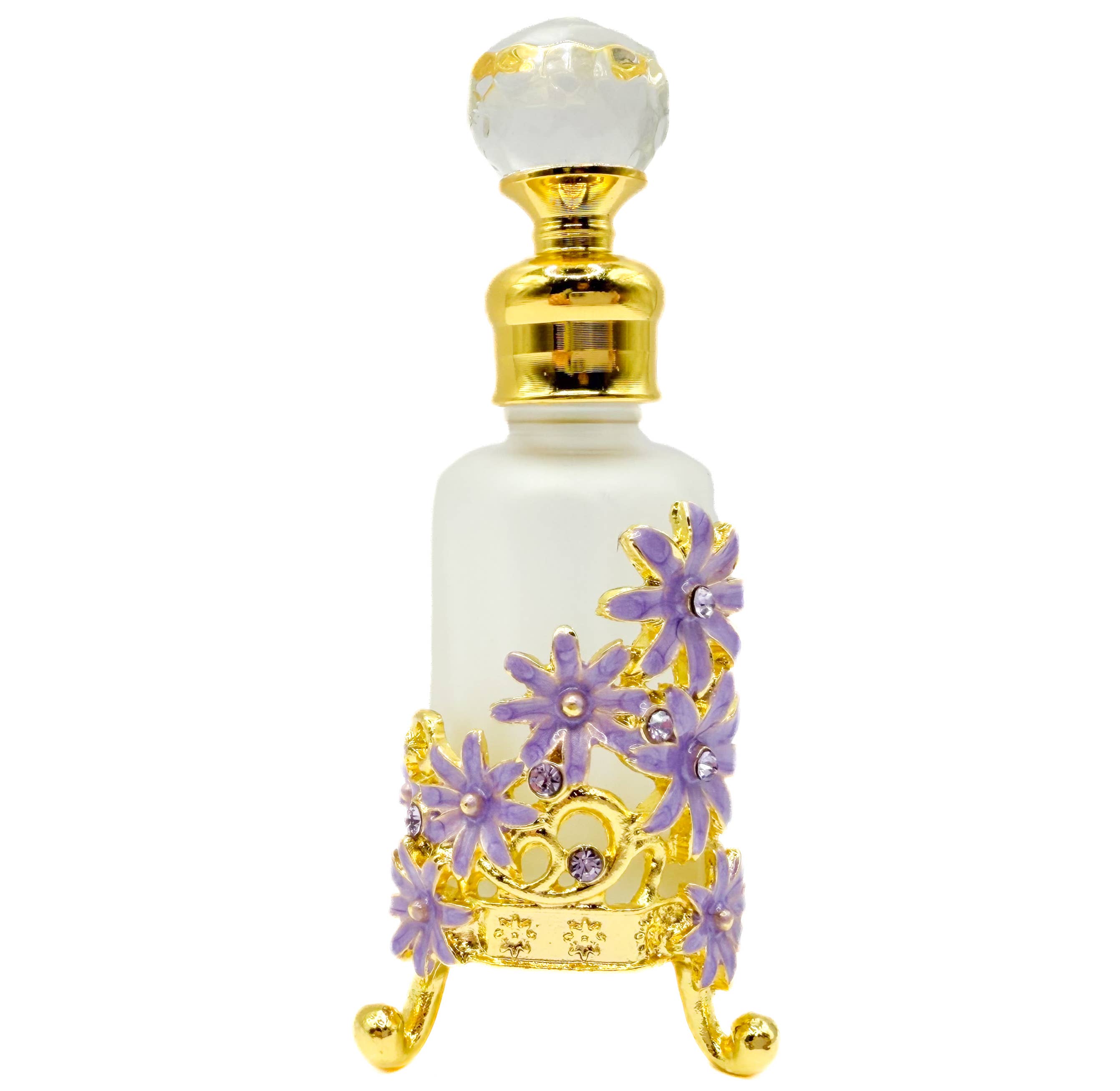 Perfume Bottle - Style 15 - Purple Flower
