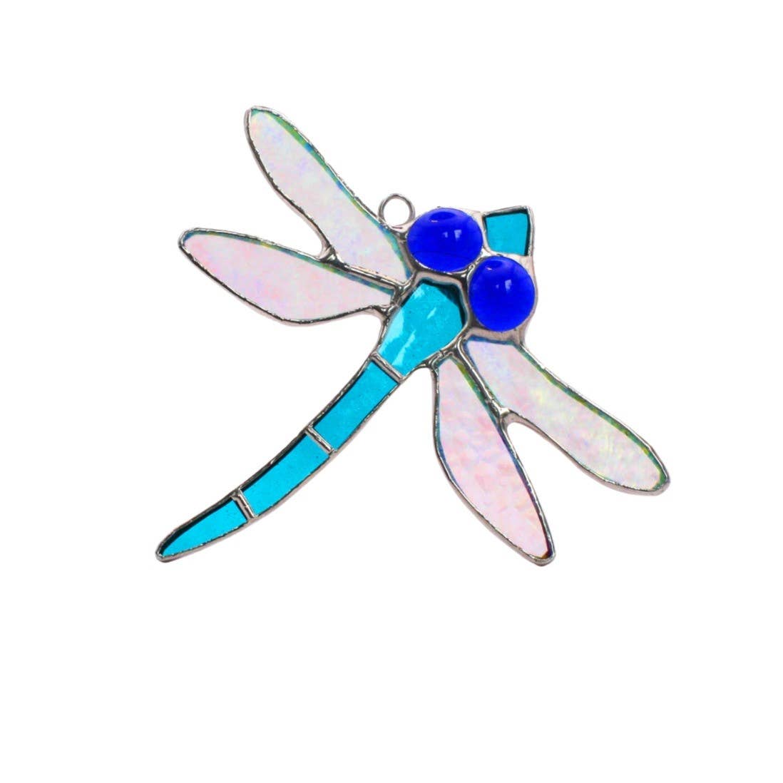 Small Dragonfly Stained Glass | 4" x 4"
