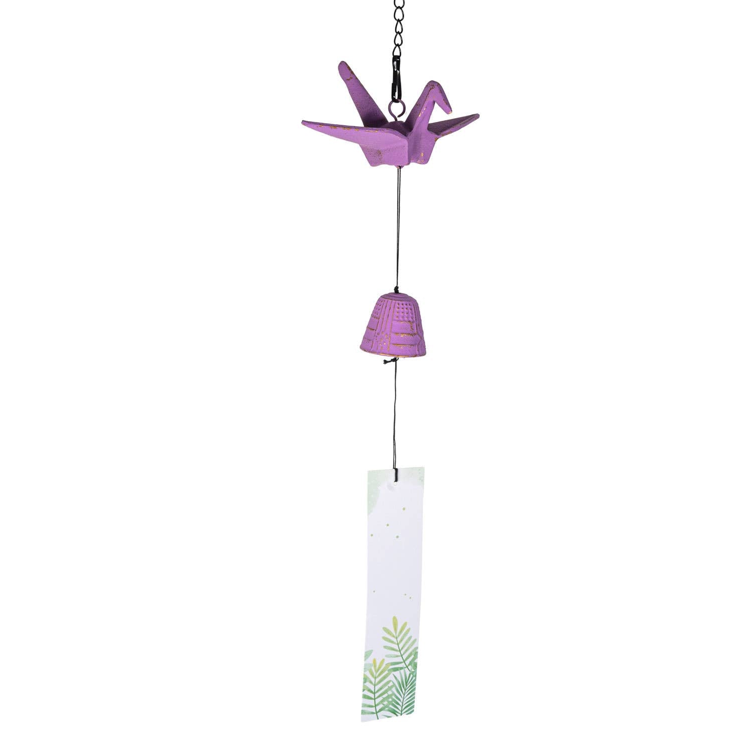 Origami Crane Furin Bell Windchime Pink (1/16)