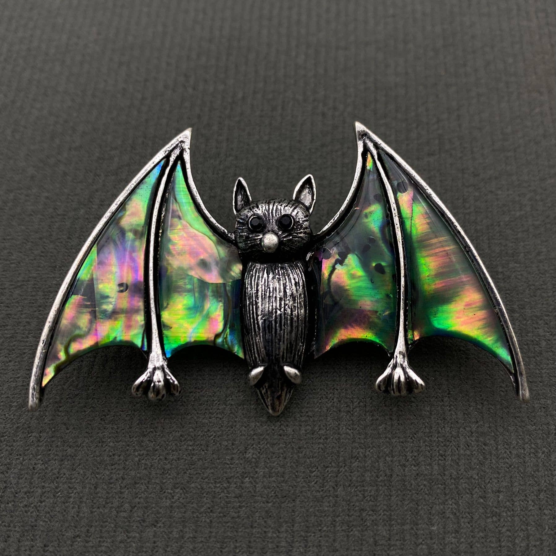 Abalone Shell Bat Brooch