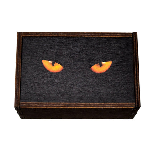 Cat Eyes Full Color Tarot Card / Stash Box - for CAT LOVERS - Spiral Circle