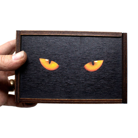 Cat Eyes Full Color Tarot Card / Stash Box - for CAT LOVERS - Spiral Circle