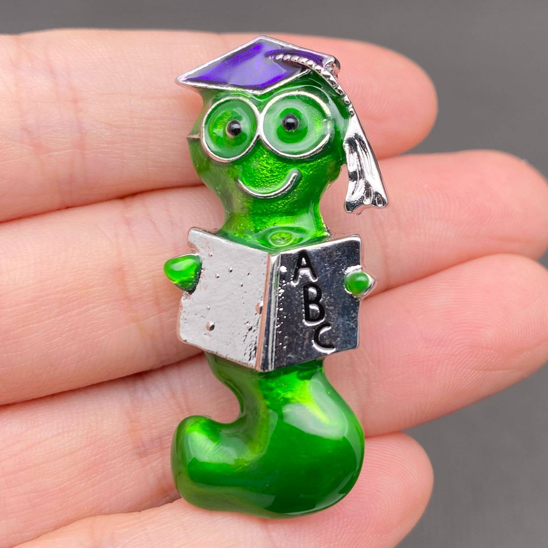 Caterpillar Grad Brooch - Spiral Circle