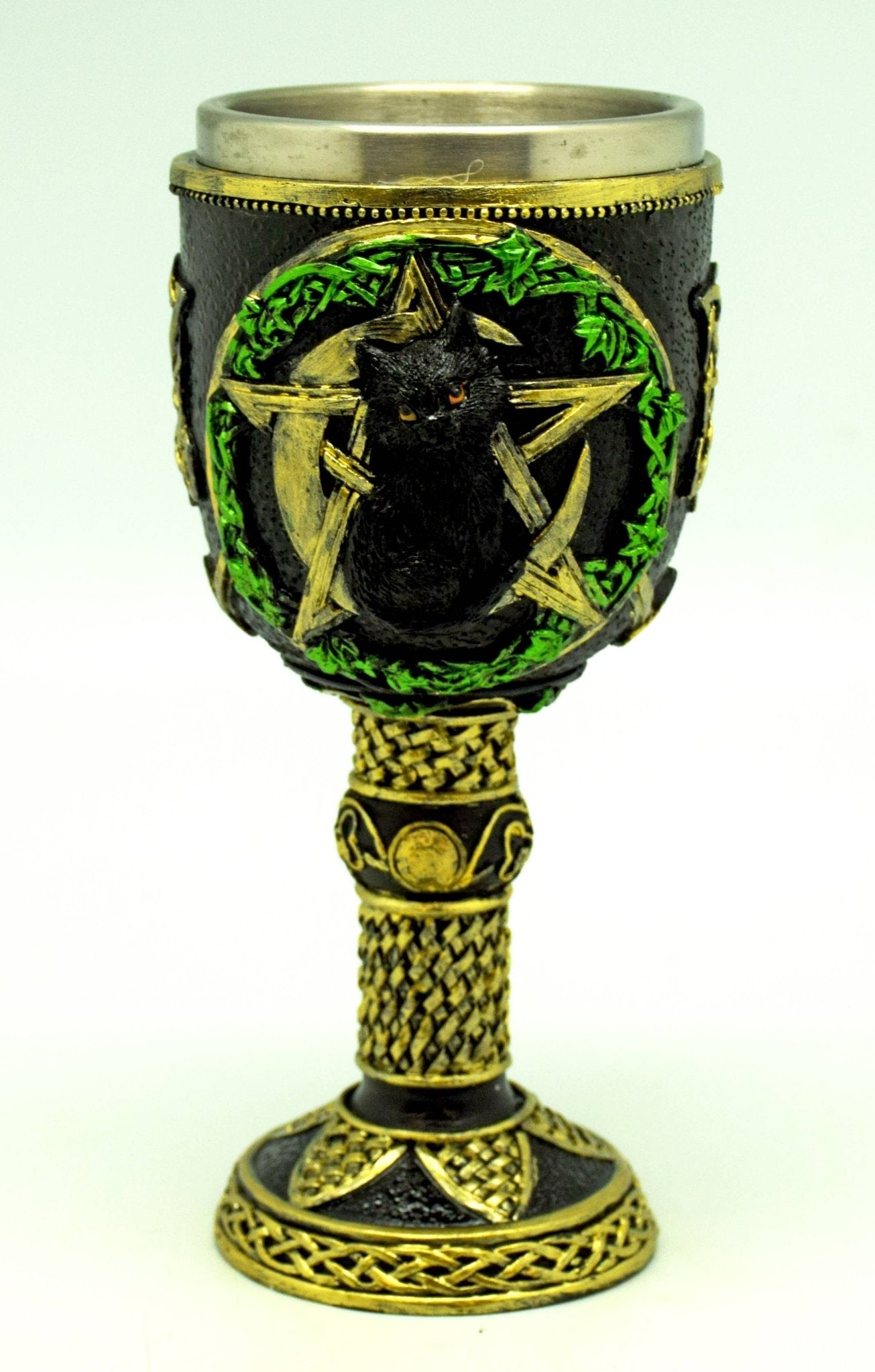Cat/Pentagram Goblet - Spiral Circle