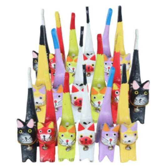 Cats Albesia Wood, Assorted Colors - Spiral Circle