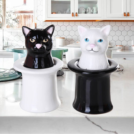 Cats in Top Hats Salt and Pepper Shaker Set - Spiral Circle