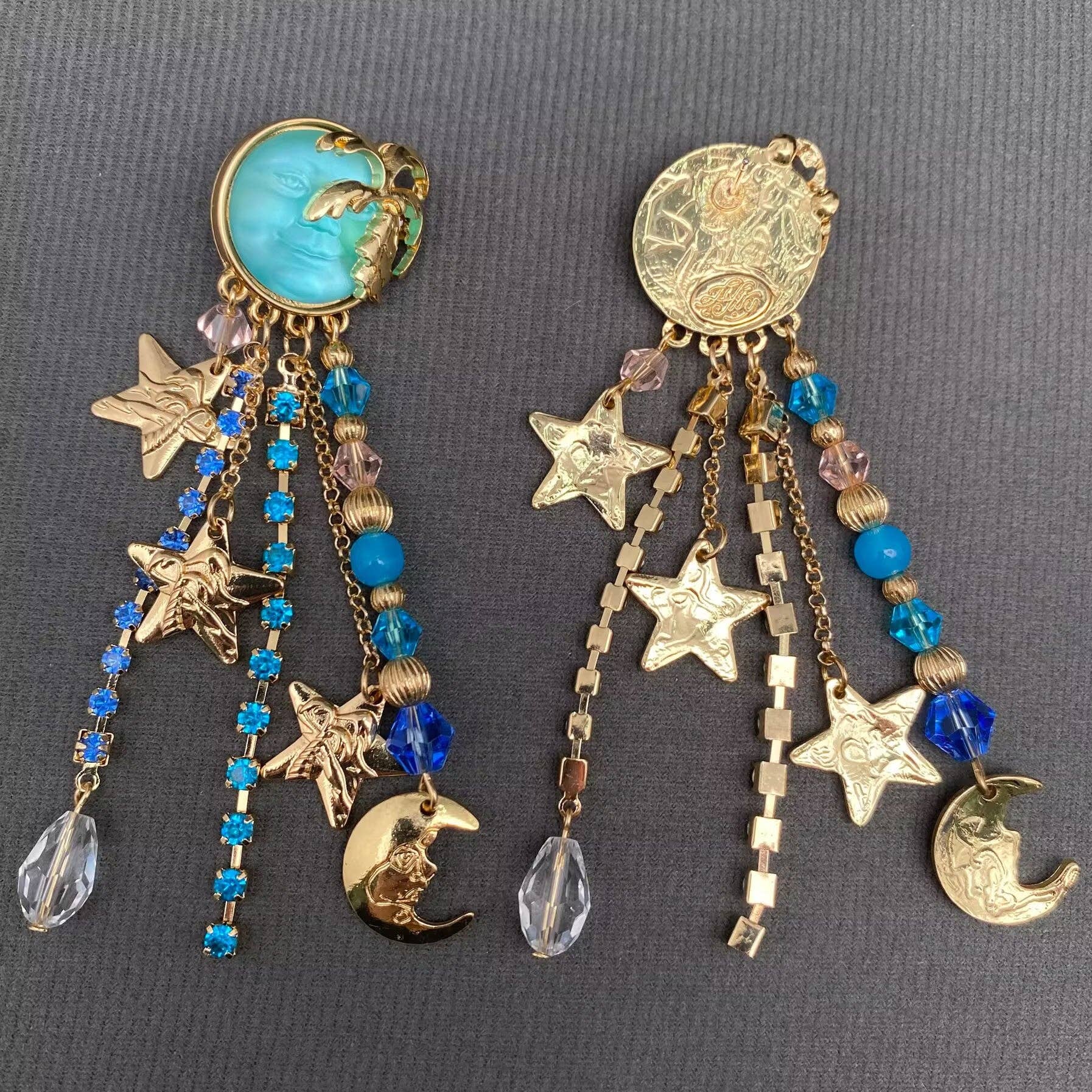 Celestial Azule Earrings - Spiral Circle