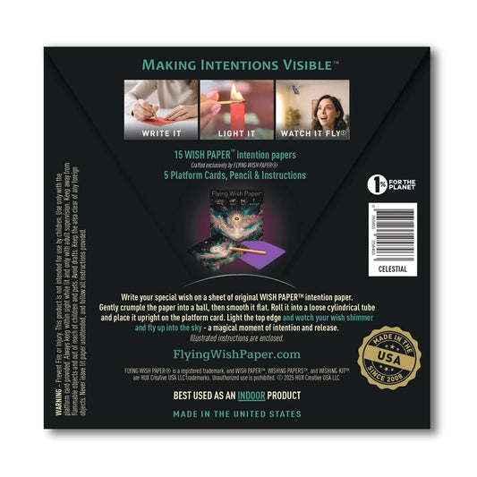 CELESTIAL — Flying Wish Paper® Standard Mini WISHING KIT™ - Spiral Circle