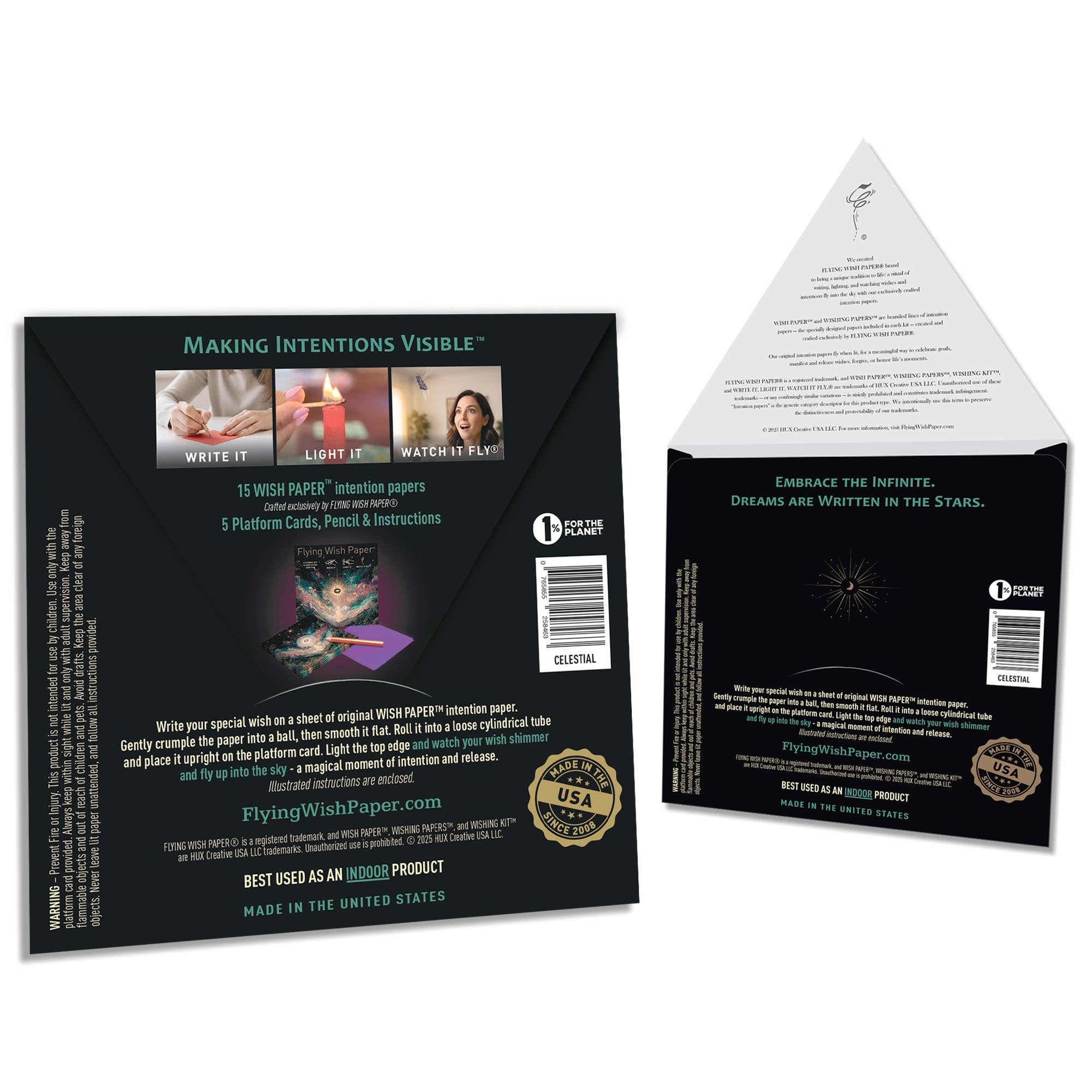 CELESTIAL — Flying Wish Paper® Standard Mini WISHING KIT™ - Spiral Circle