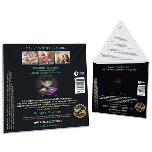 CELESTIAL — Flying Wish Paper® Standard Mini WISHING KIT™ - Spiral Circle