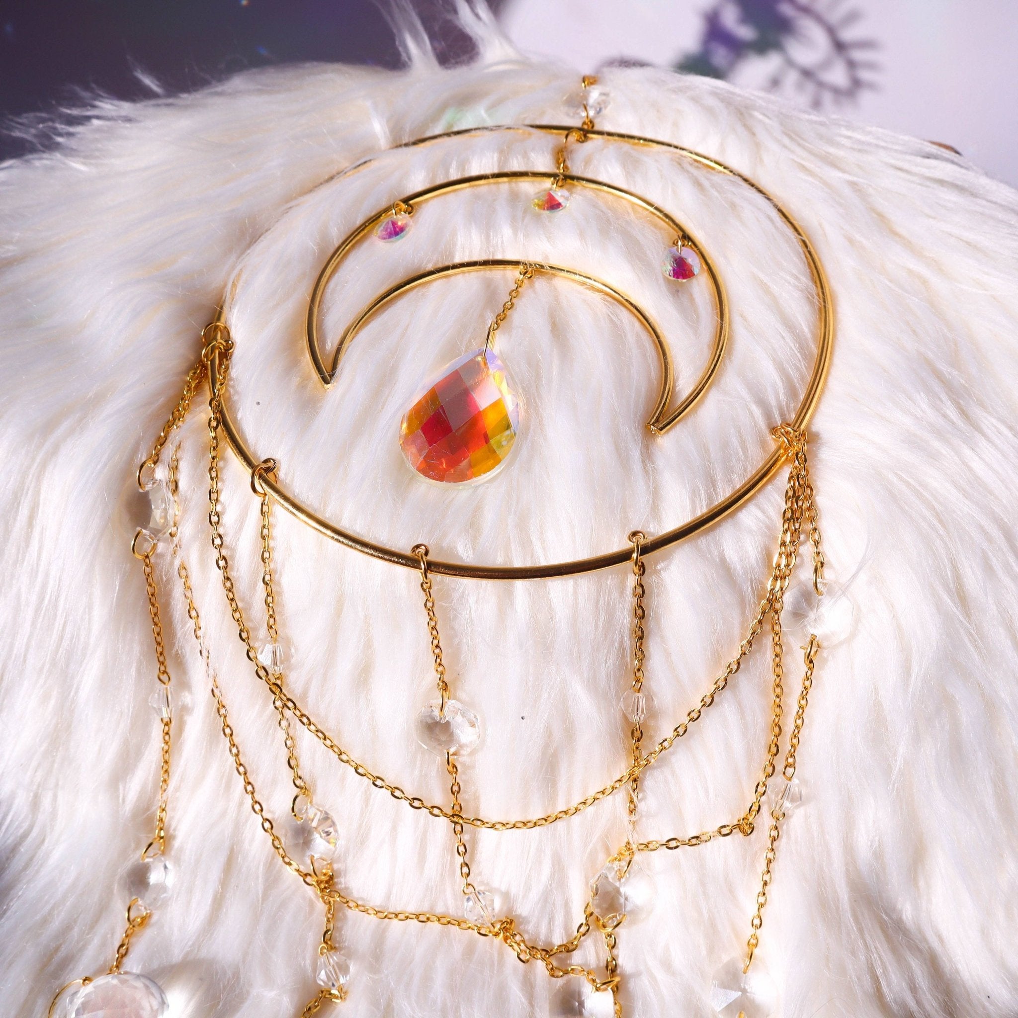 Celestial Suncatcher - Rainbow Maker Window Decor - Gift - Spiral Circle