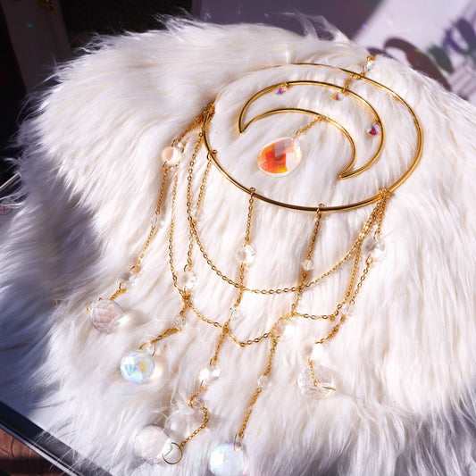 Celestial Suncatcher - Rainbow Maker Window Decor - Gift - Spiral Circle