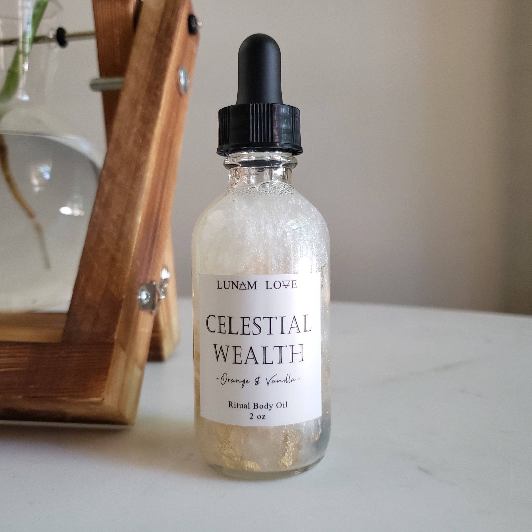 Celestial Wealth Ritual Body Oil - Spiral Circle