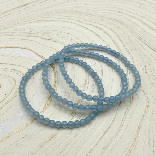 Celestite | Spiritual Detox | Stone Beaded Bracelet | 4mm - Spiral Circle