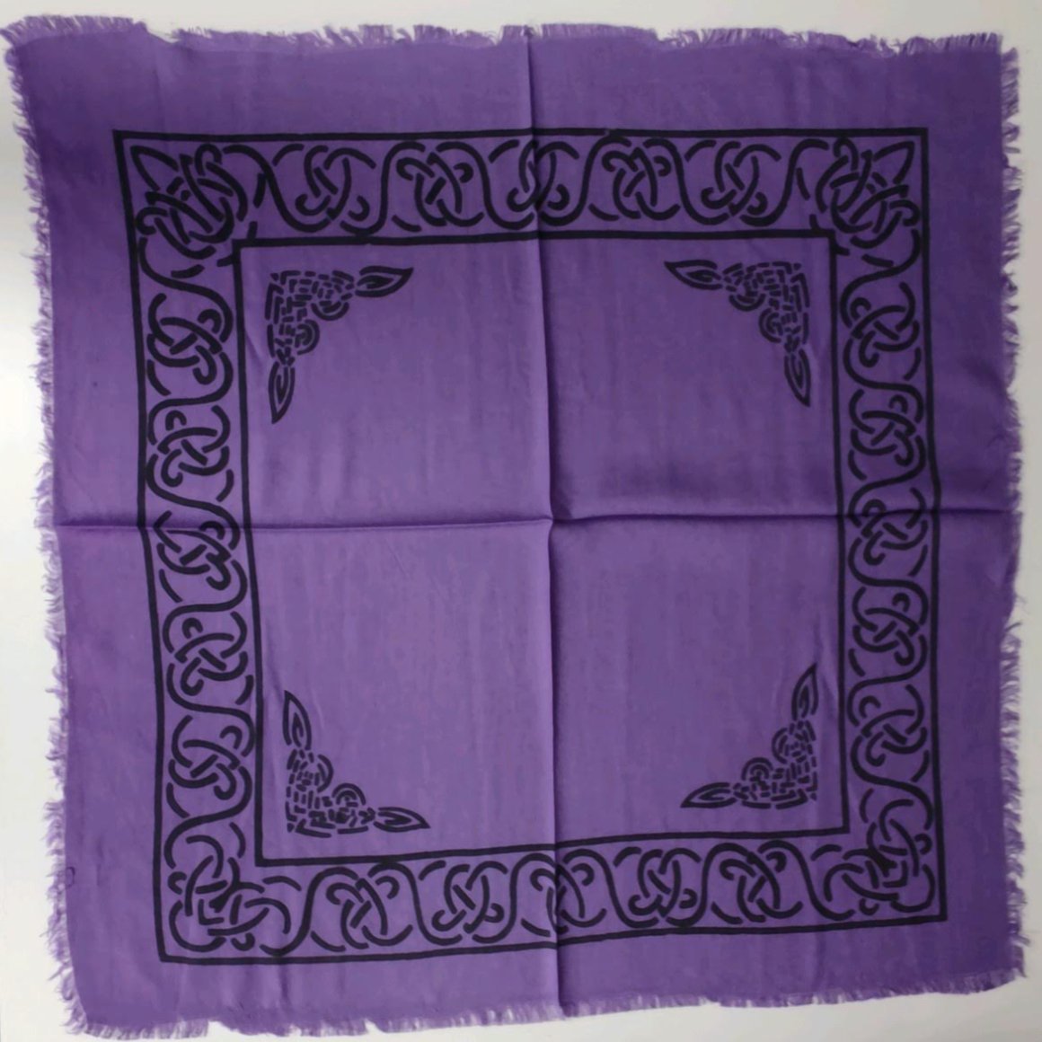 Celtic Border Altar Cloth | Purple - Spiral Circle
