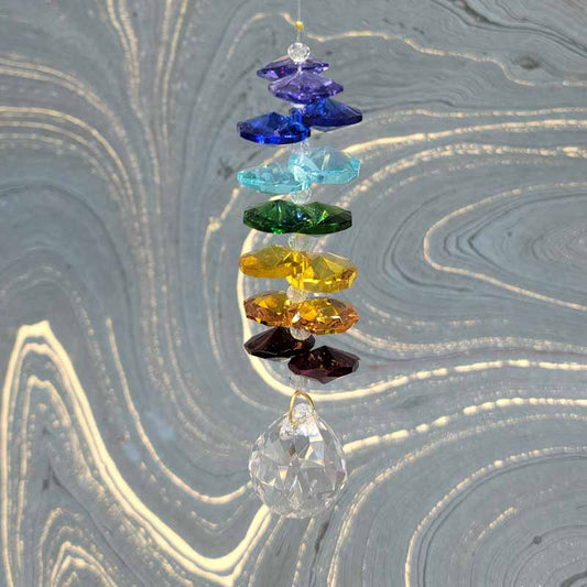 Chakra Double Octagonal Stringer #2 w/ Ball | Assorted - Spiral Circle