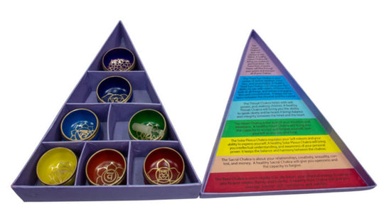 Chakra Singing Bowl Set | Set of 7 Mini Bowls - Spiral Circle