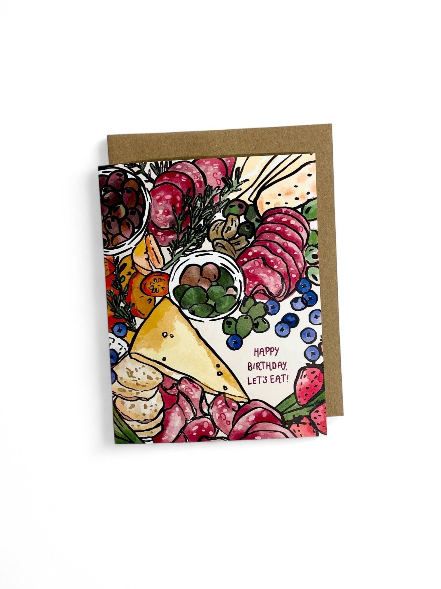 Charcuterie Birthday Card - Spiral Circle