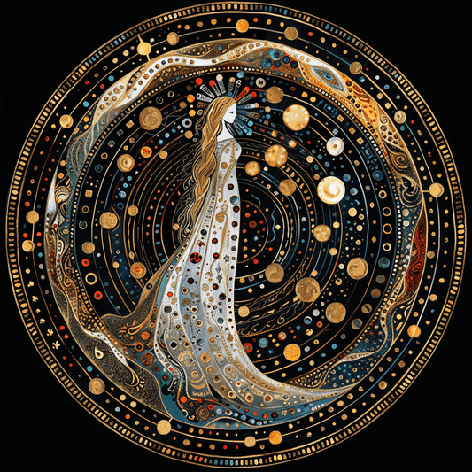 Charmed White Magic 4" Tambourine and Ribbon Wall Accent - Spiral Circle