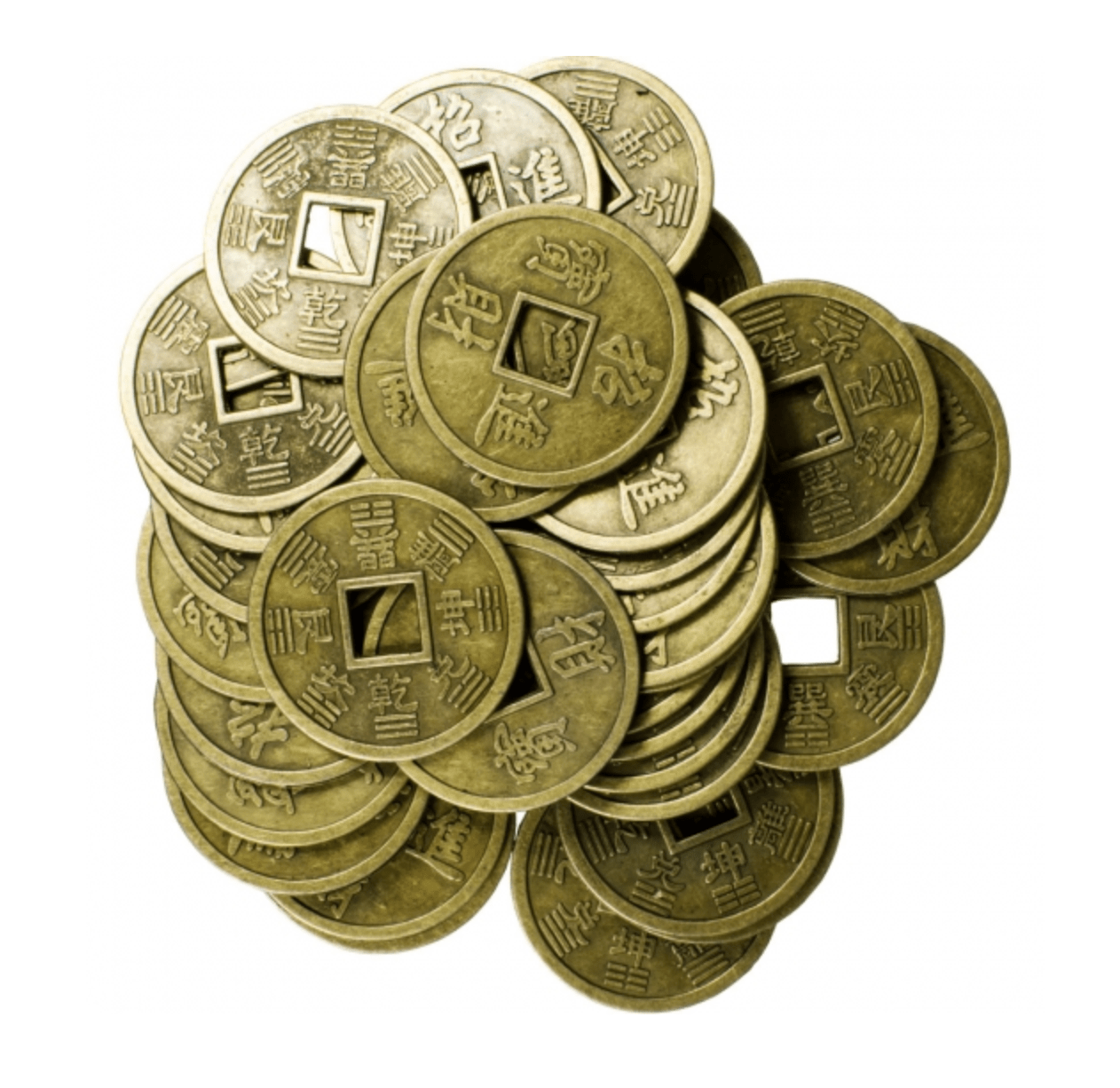 Chinese Coins | Large 42mm - Spiral Circle