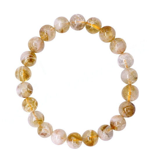 Citrine Quartz Bracelet | 6mm - Spiral Circle