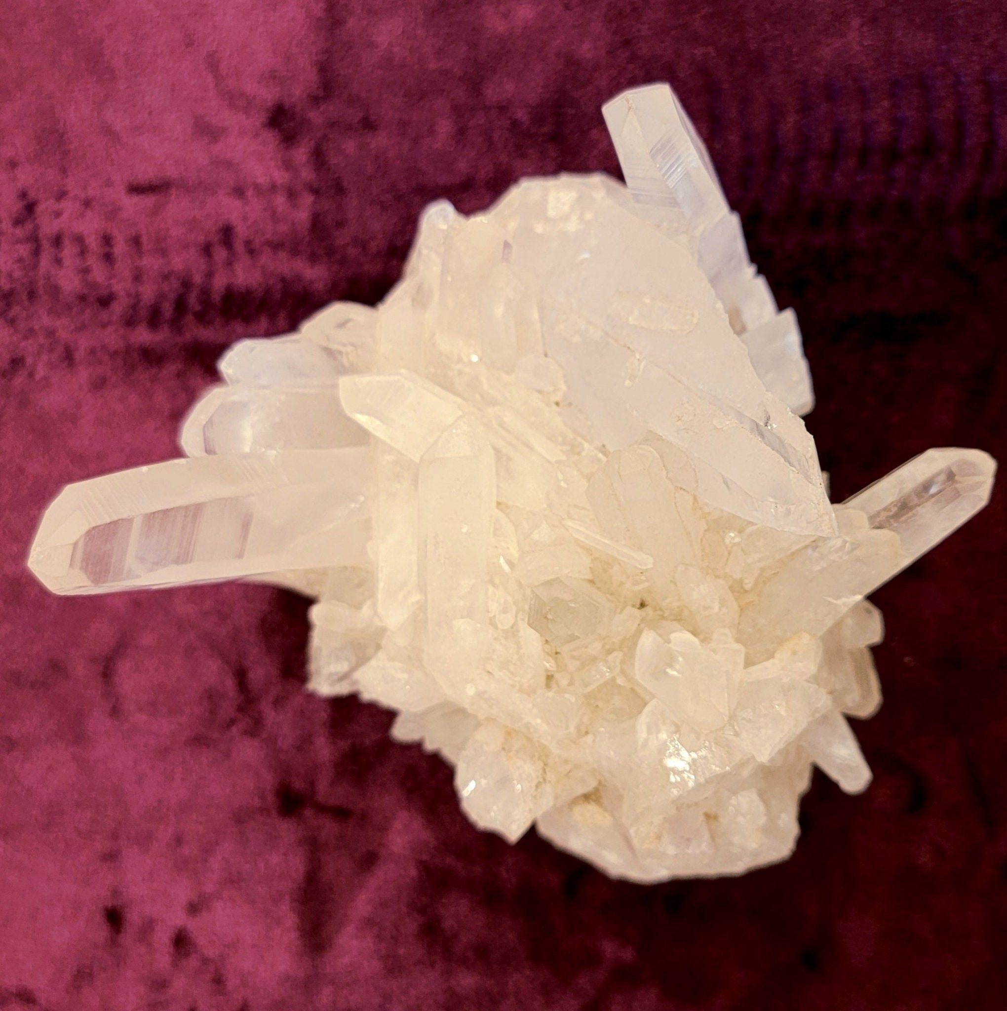Clear Quartz Statement Piece - Spiral Circle