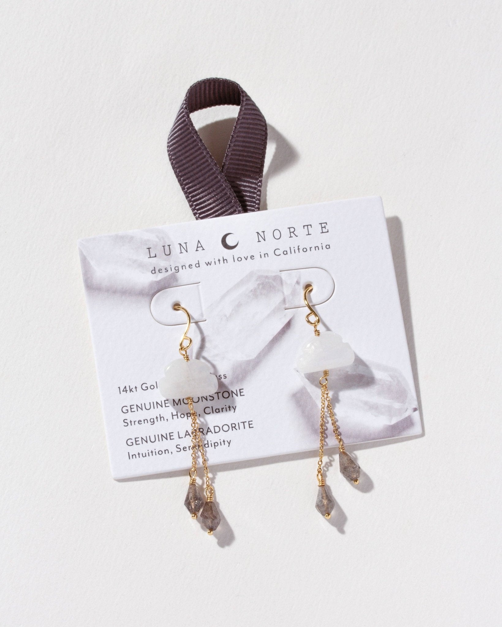 Cloud Nine Gemstone Drop Earring - Spiral Circle