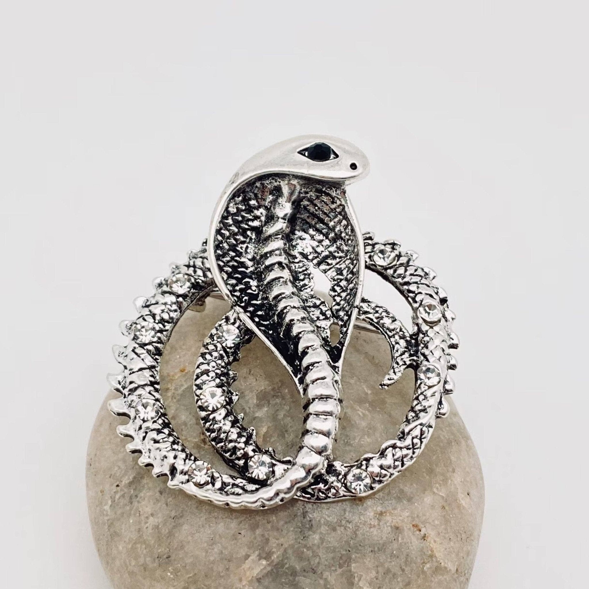 Cobra Brooch Clothing Pins - Spiral Circle