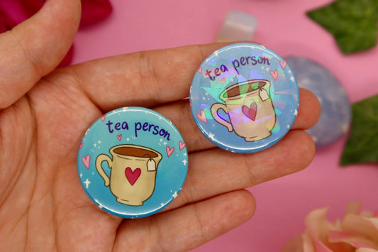 Coffee or Tea Pins - Spiral Circle