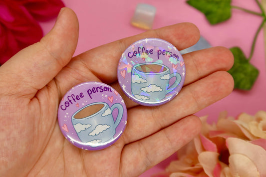Coffee or Tea Pins - Spiral Circle