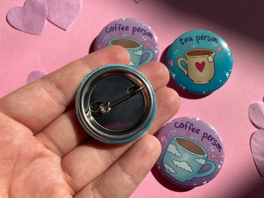 Coffee or Tea Pins - Spiral Circle