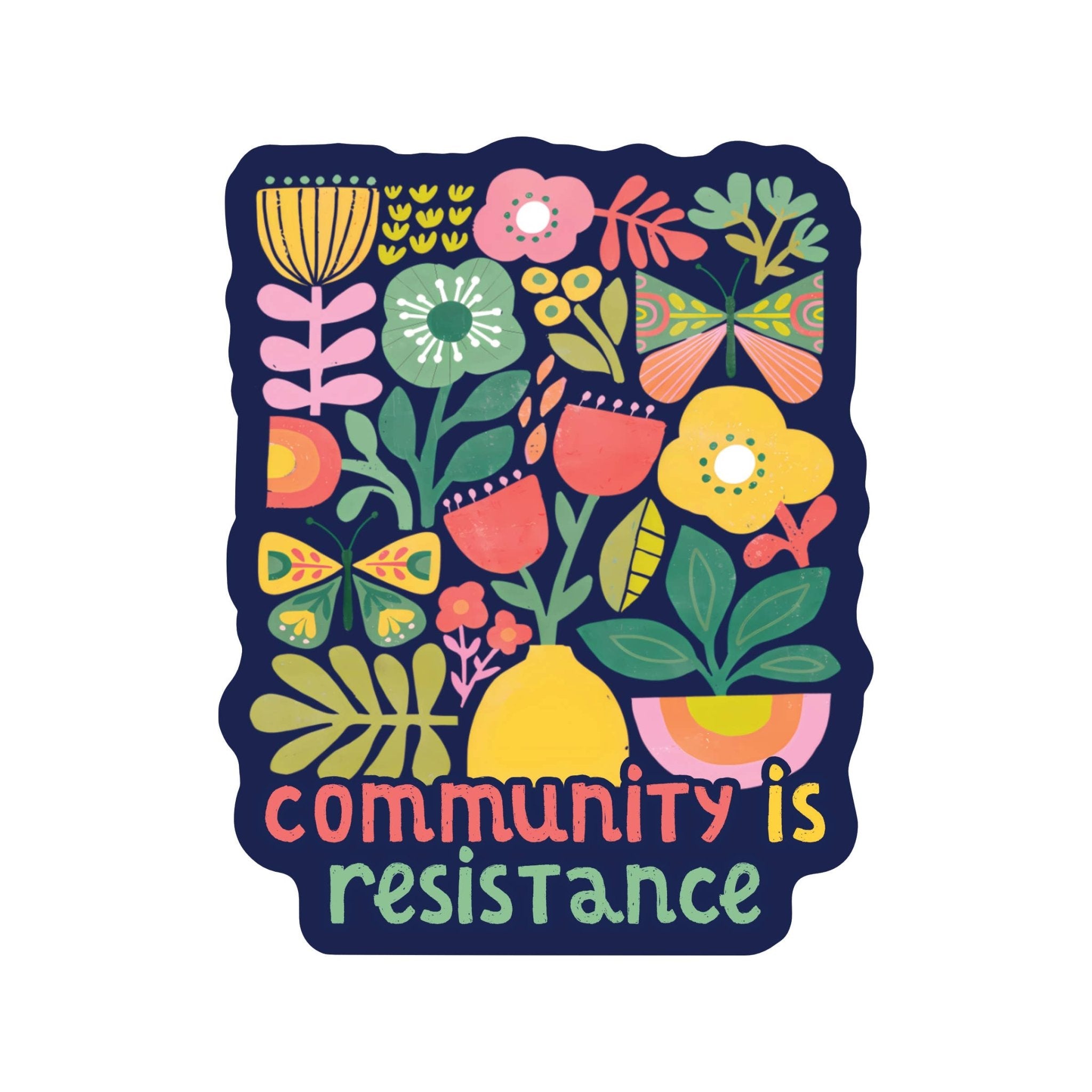 Community is Resistance Sticker - Spiral Circle