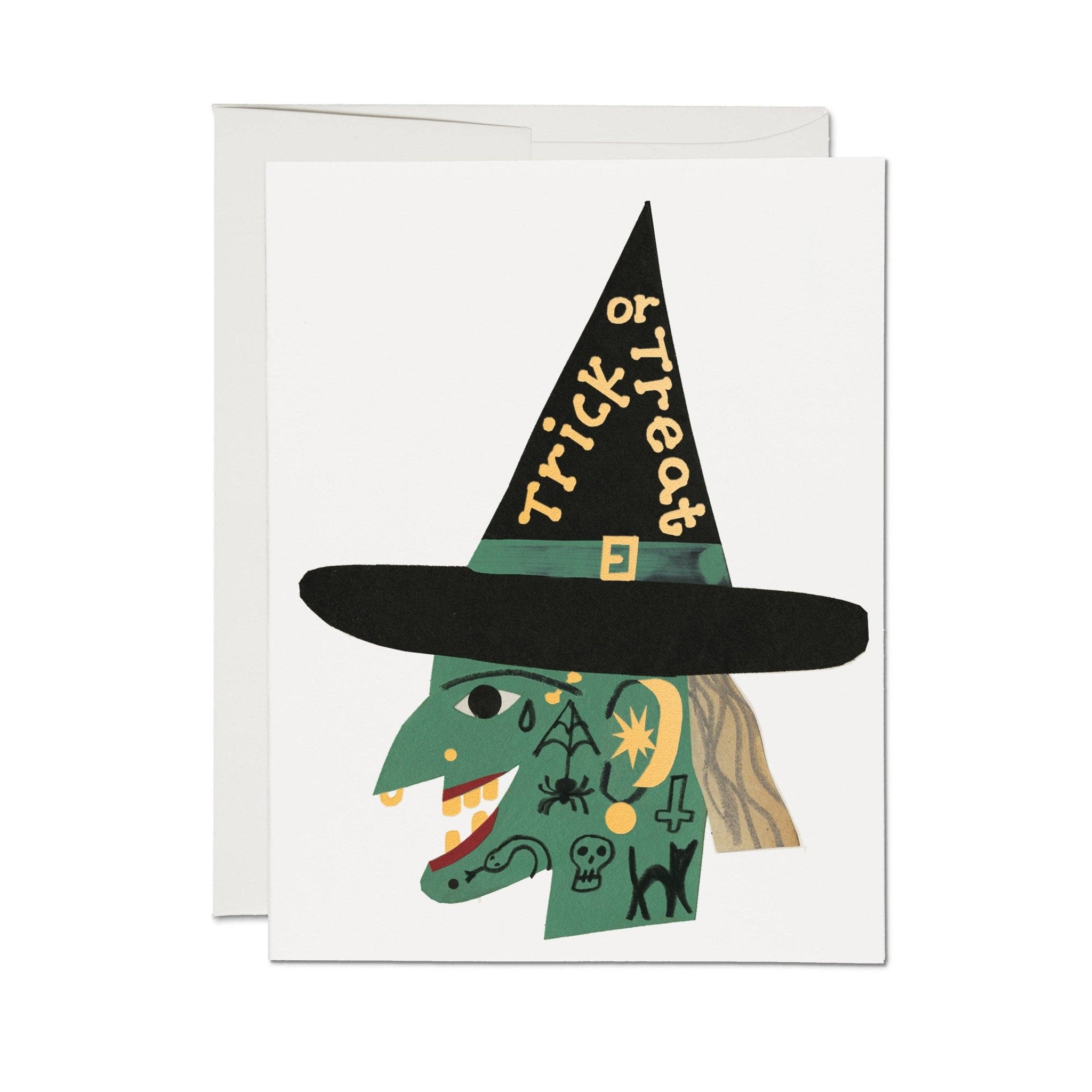 Cool Witch greeting card - Spiral Circle