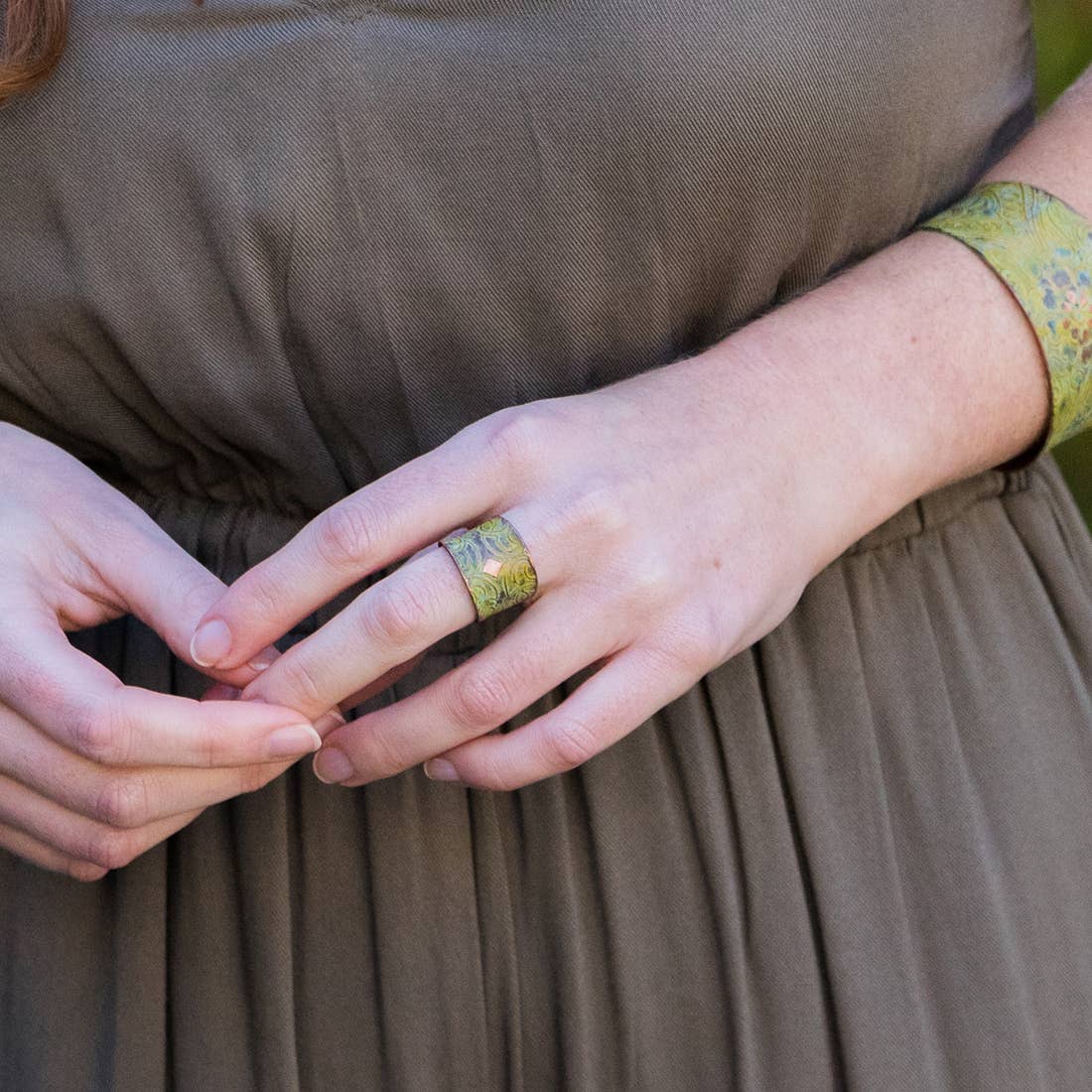 Copper Patina Rings | Assortment - Spiral Circle
