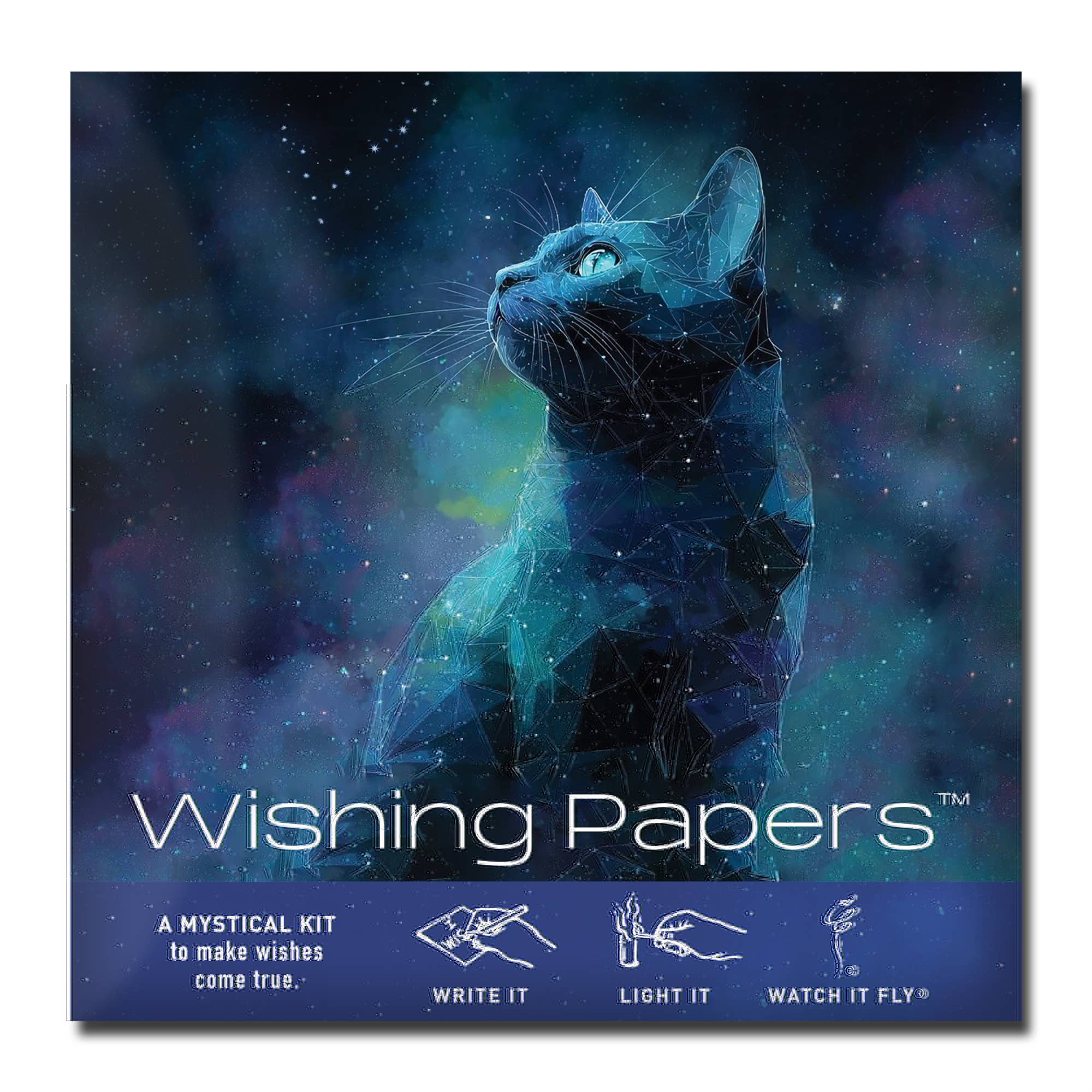 COSMIC CAT — Flying Wish Paper® Standard Mini WISHING KIT™ - Spiral Circle