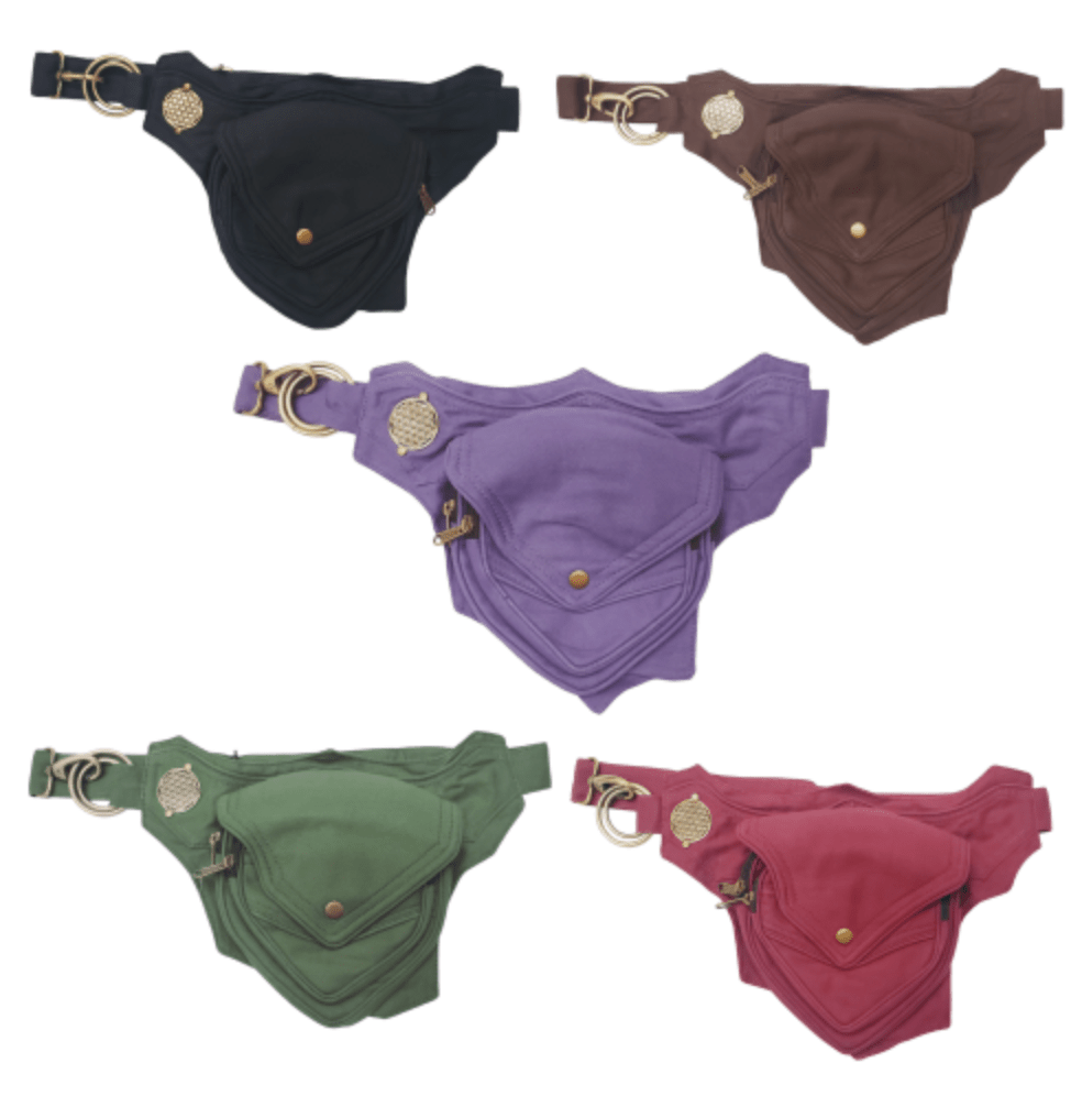 Cotton Fanny Packs - Spiral Circle