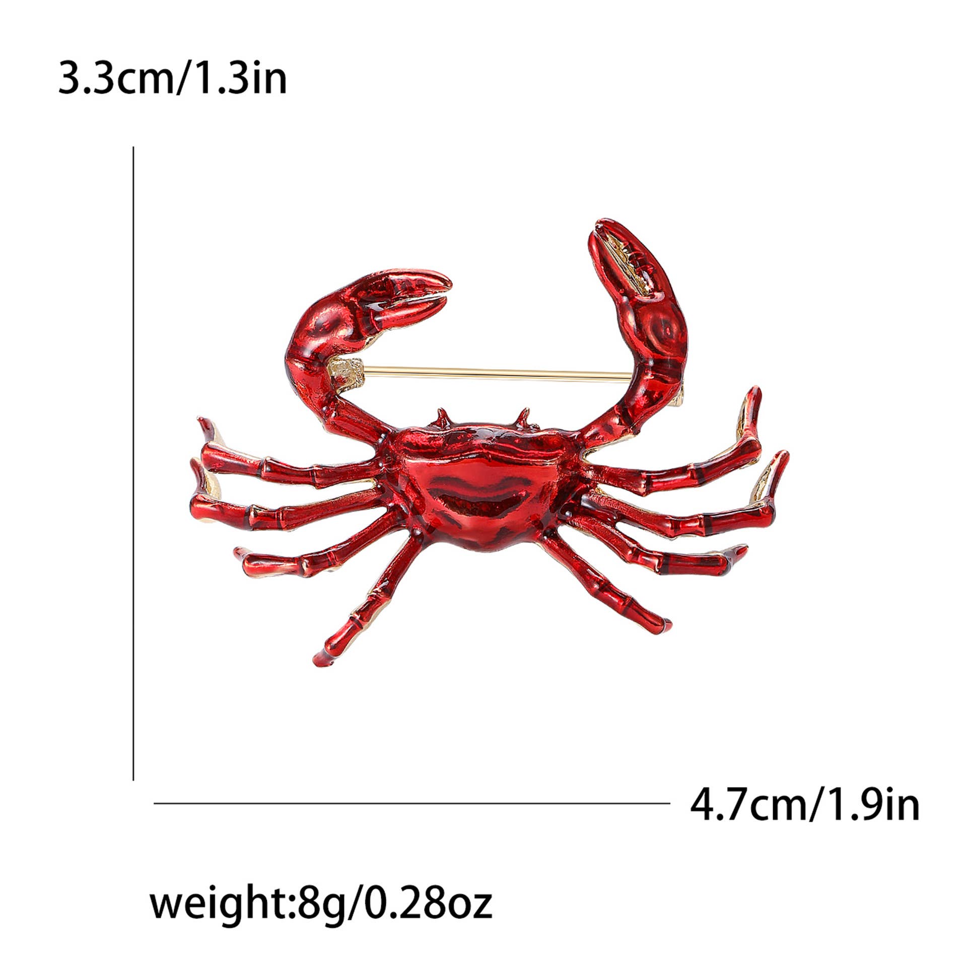 Crab Brooch - Spiral Circle