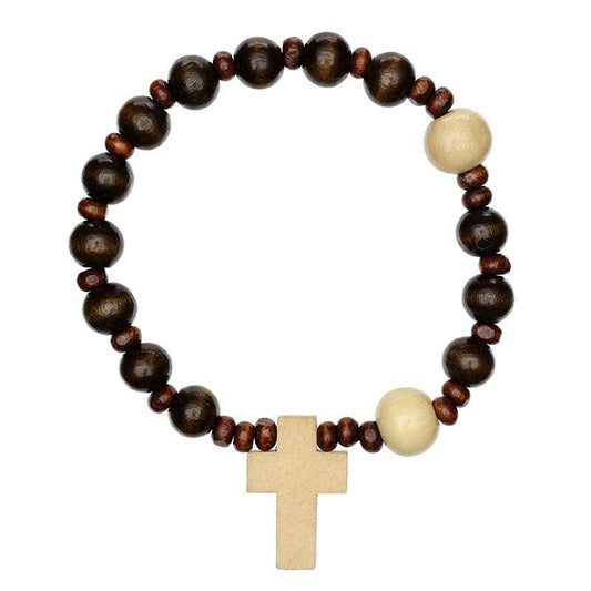 Cross Bracelet - Brown - Spiral Circle