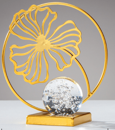 Crystal Ball Holder - Petals - Spiral Circle