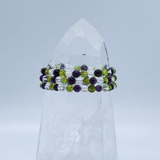 Crystal Bracelets, 6MM | - Spiral Circle