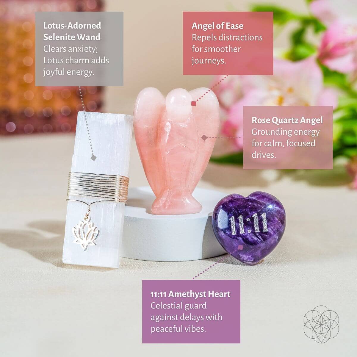 Crystal Car Accessory - Spiral Circle