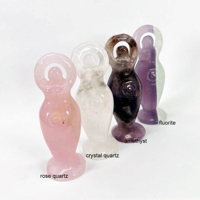 Crystal Earth Goddess Figurine - Spiral Circle