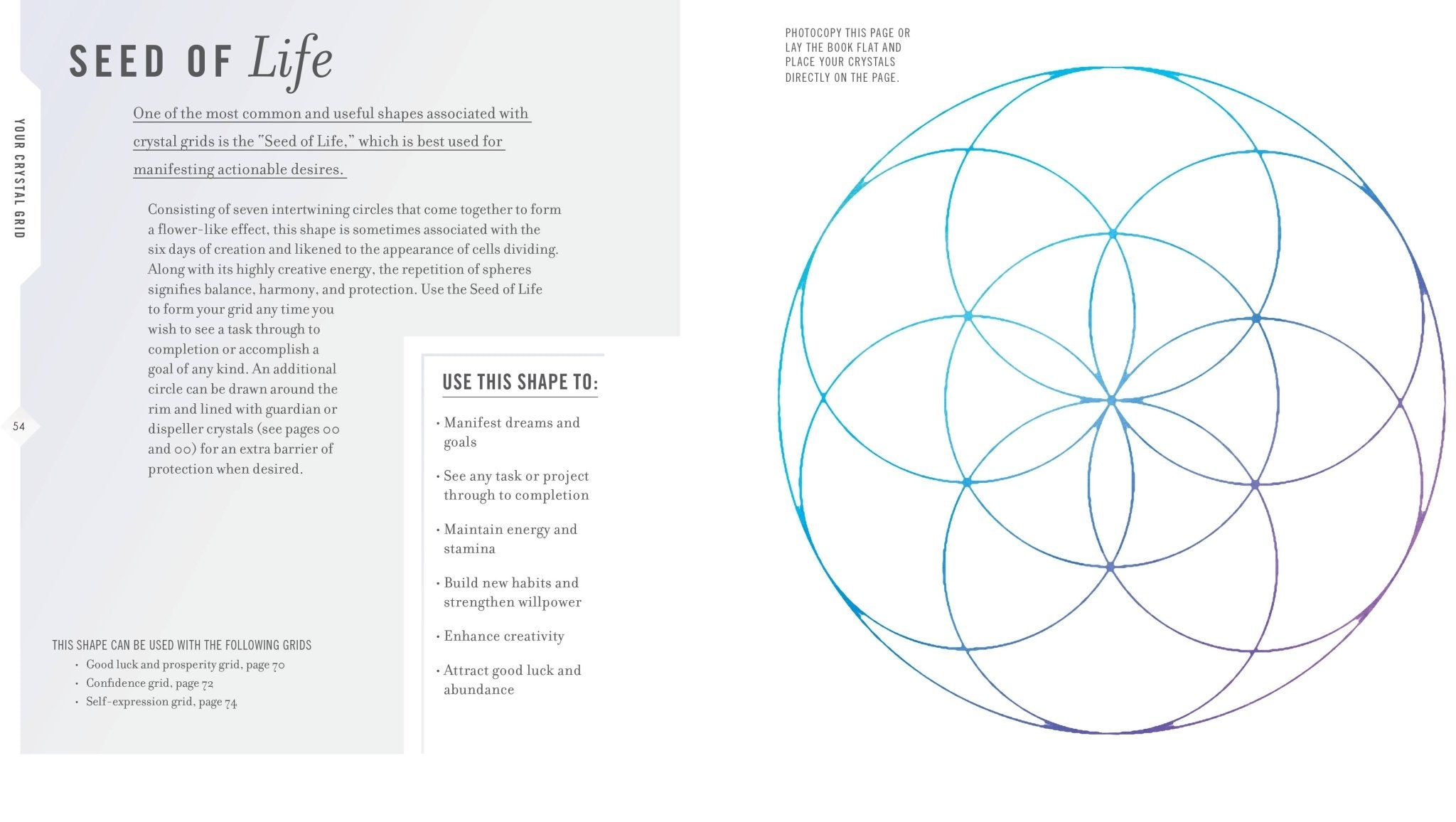 Crystal Gridwork: The Power of Crystals and Sacred Geometry - Spiral Circle