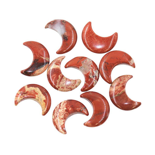 Crystal Moon - Red Jasper - Spiral Circle