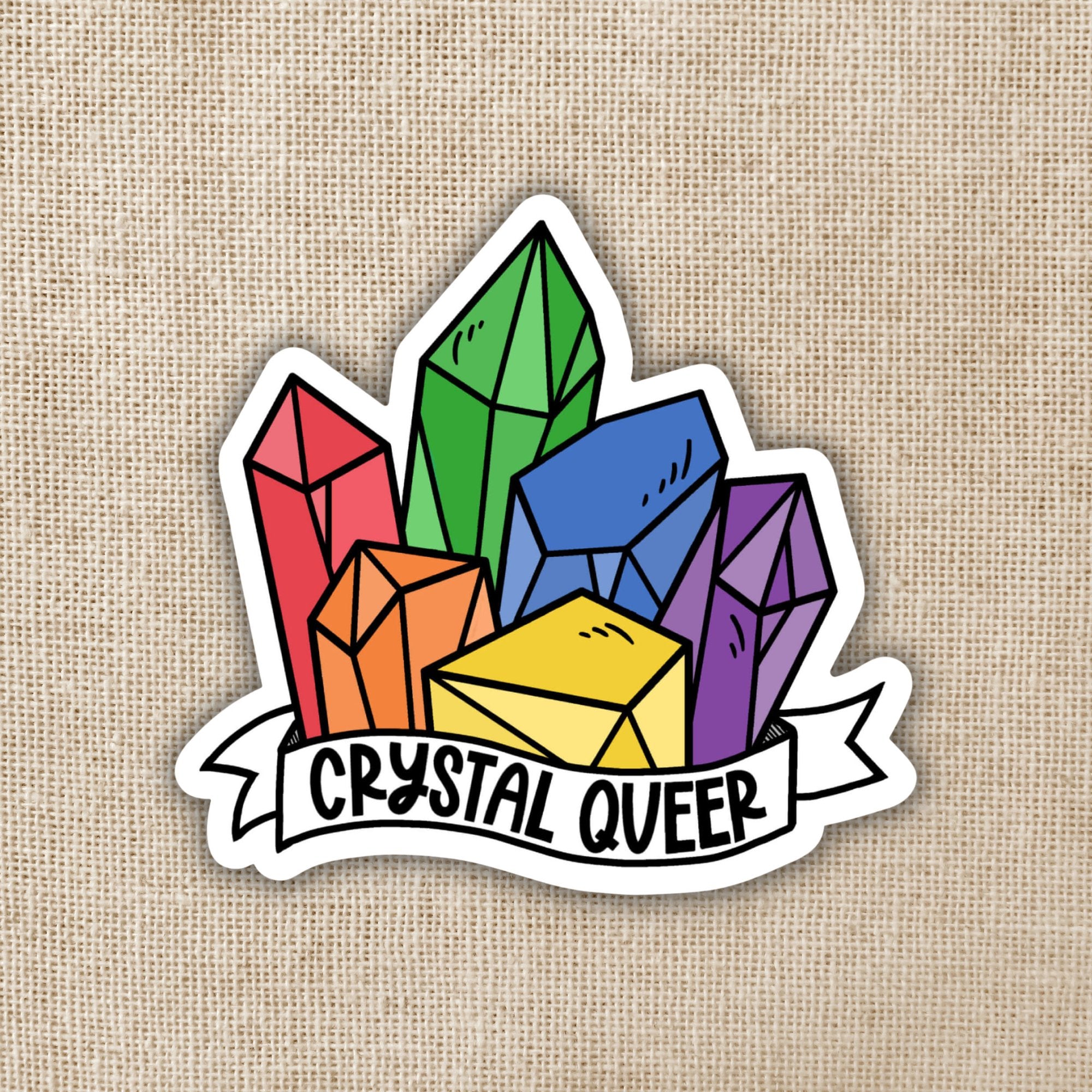 Crystal Queer Sticker - Spiral Circle